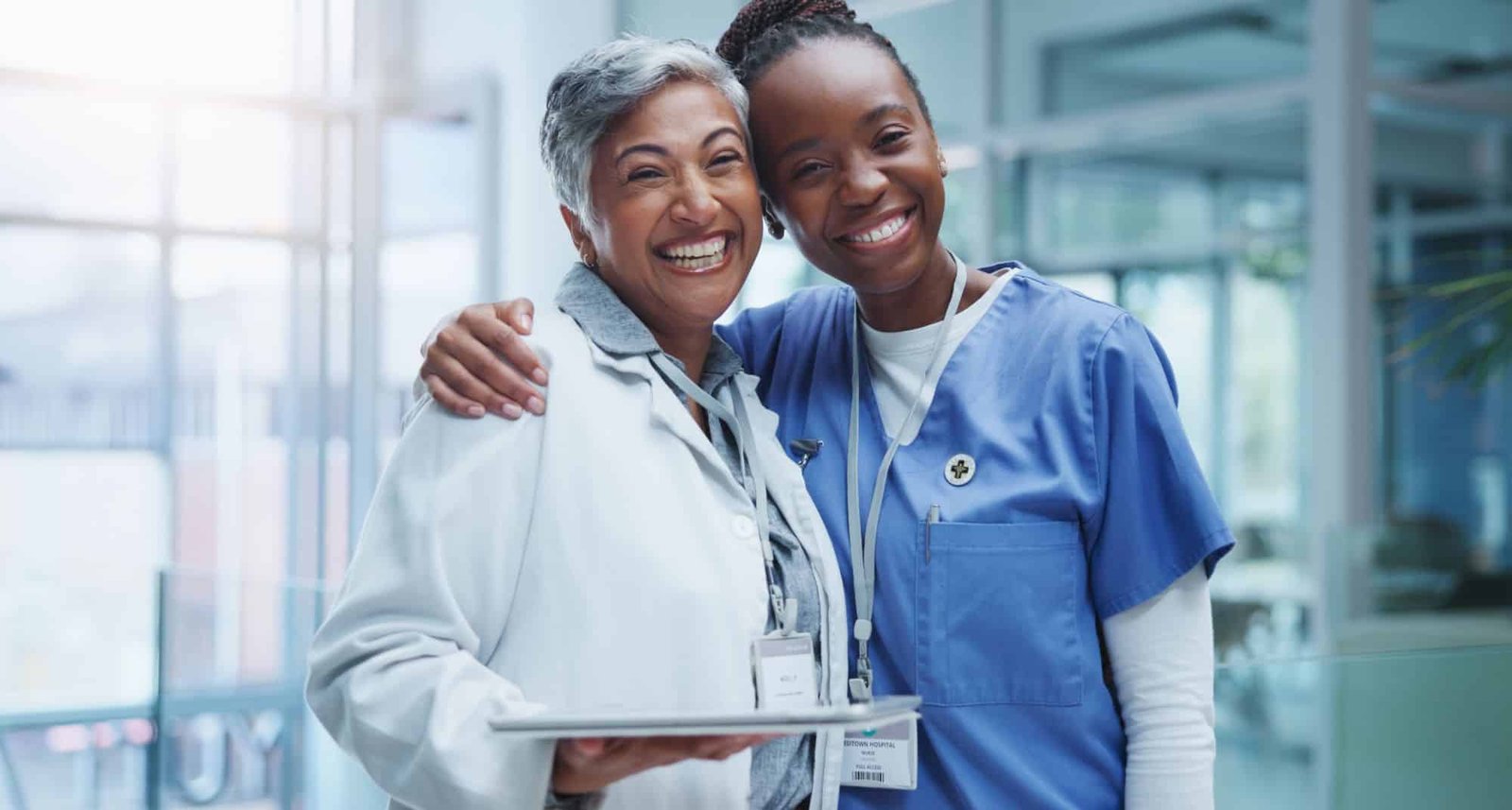 Staffing GH Home Healthcare Services - Nurse and Doctor Hugging